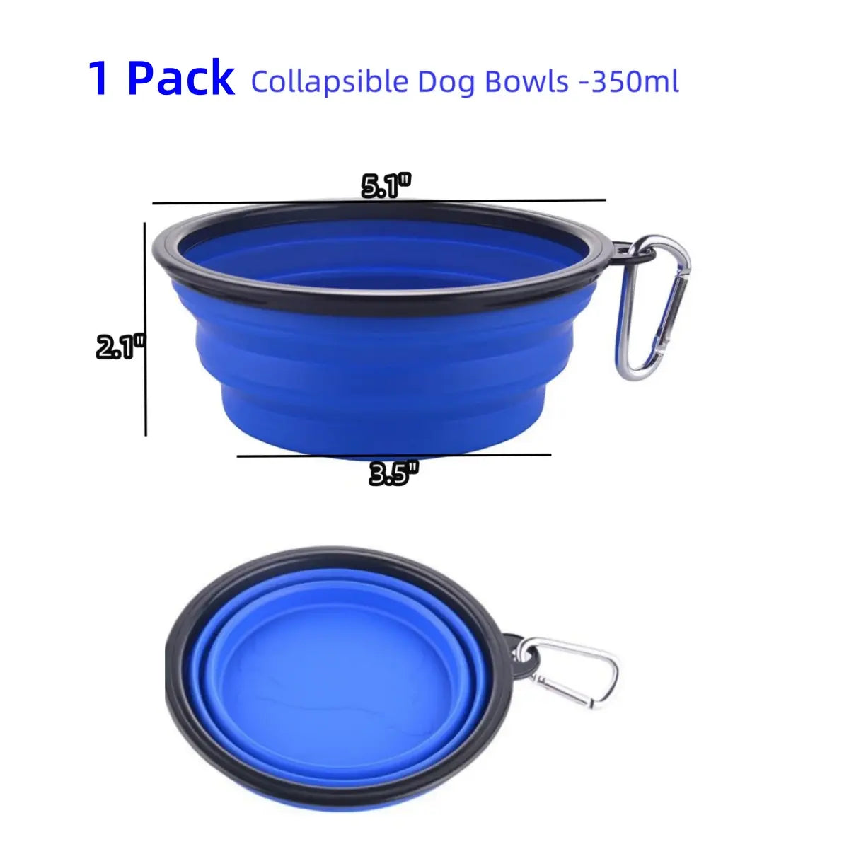 Cudavo 2-Pack Collapsible Travel Bowls