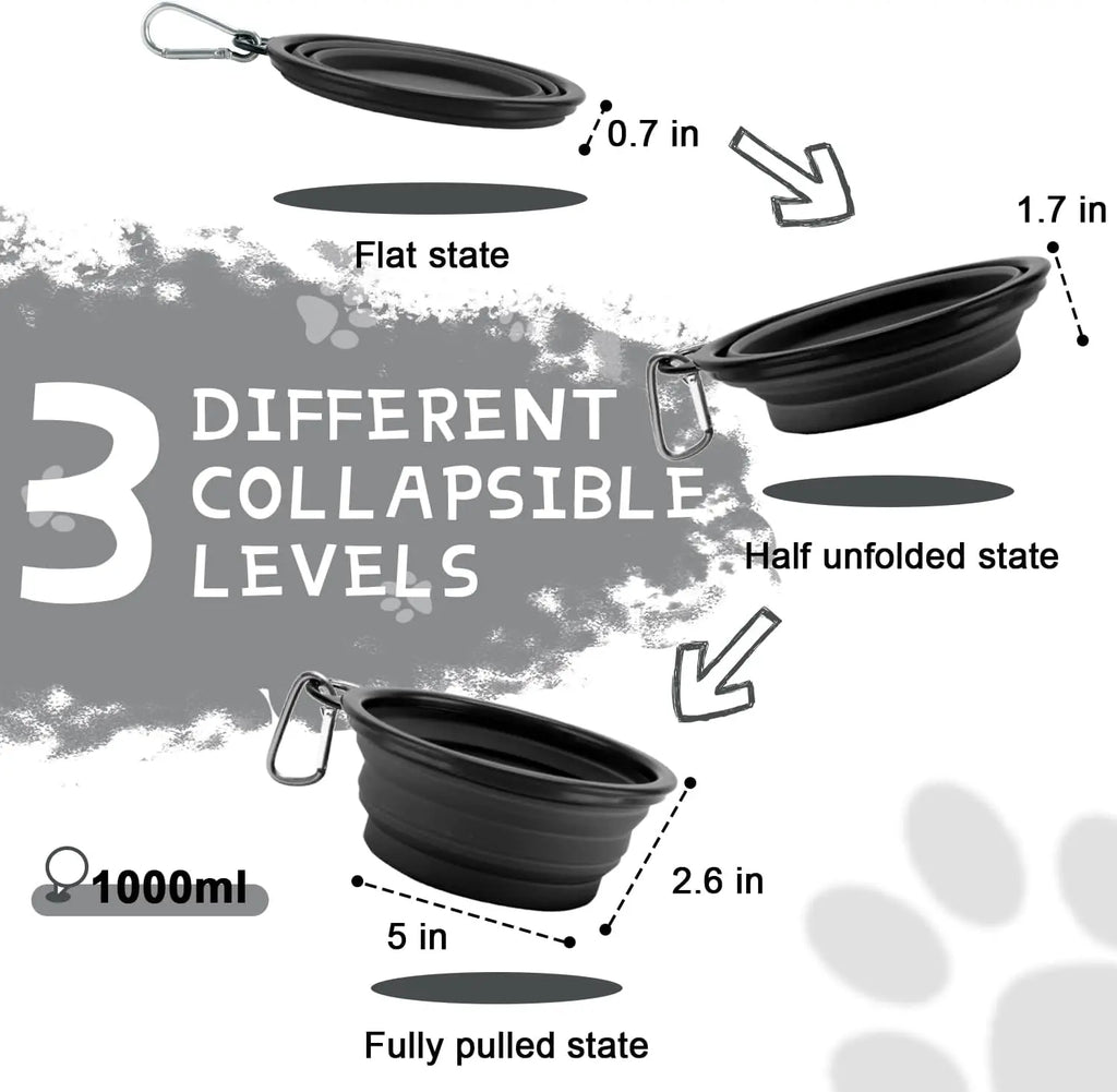 Cudavo 2-Pack Collapsible Travel Bowls