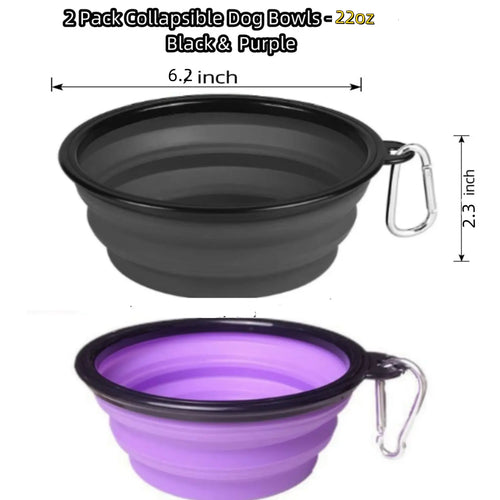 Cudavo 2-Pack Collapsible Travel Bowls