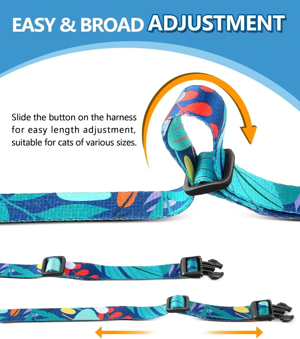 Cat Harness and Leash Set, Pet Products Collars [3 in 1 Lightweight & Adjustable] Escape Proof Cat Harness, Comfortable Soft Cat Products Harness