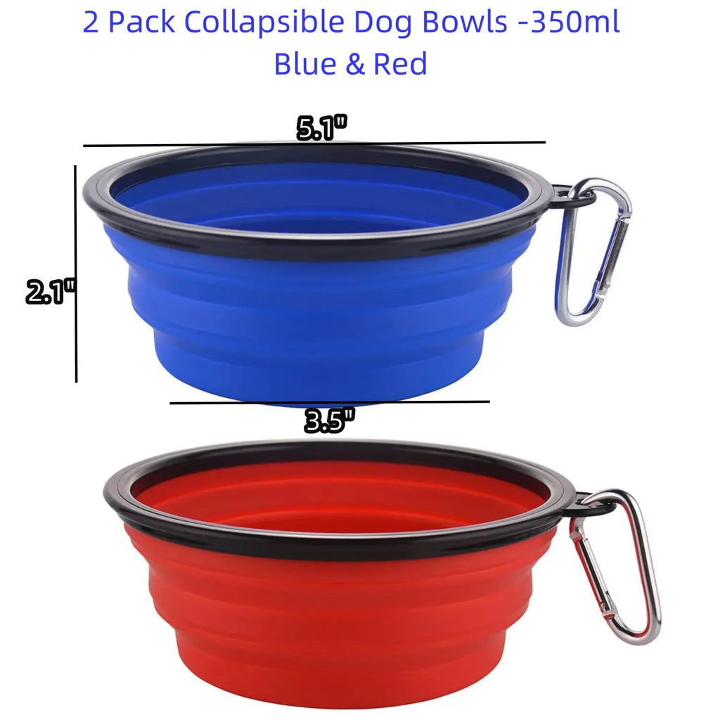 Cudavo 2-Pack Collapsible Travel Bowls