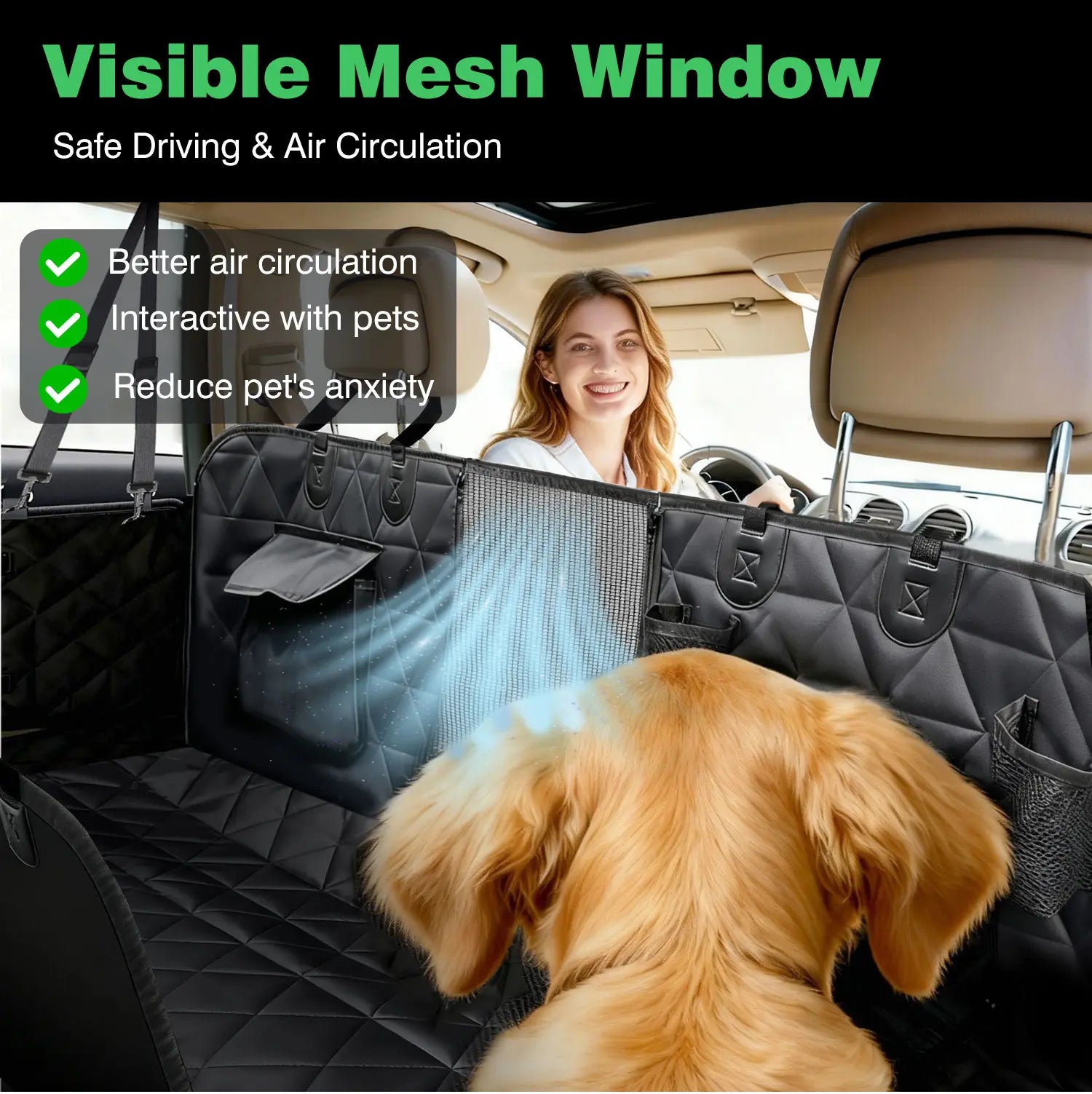 Cudavo Waterproof Back-Seat Pet Cover