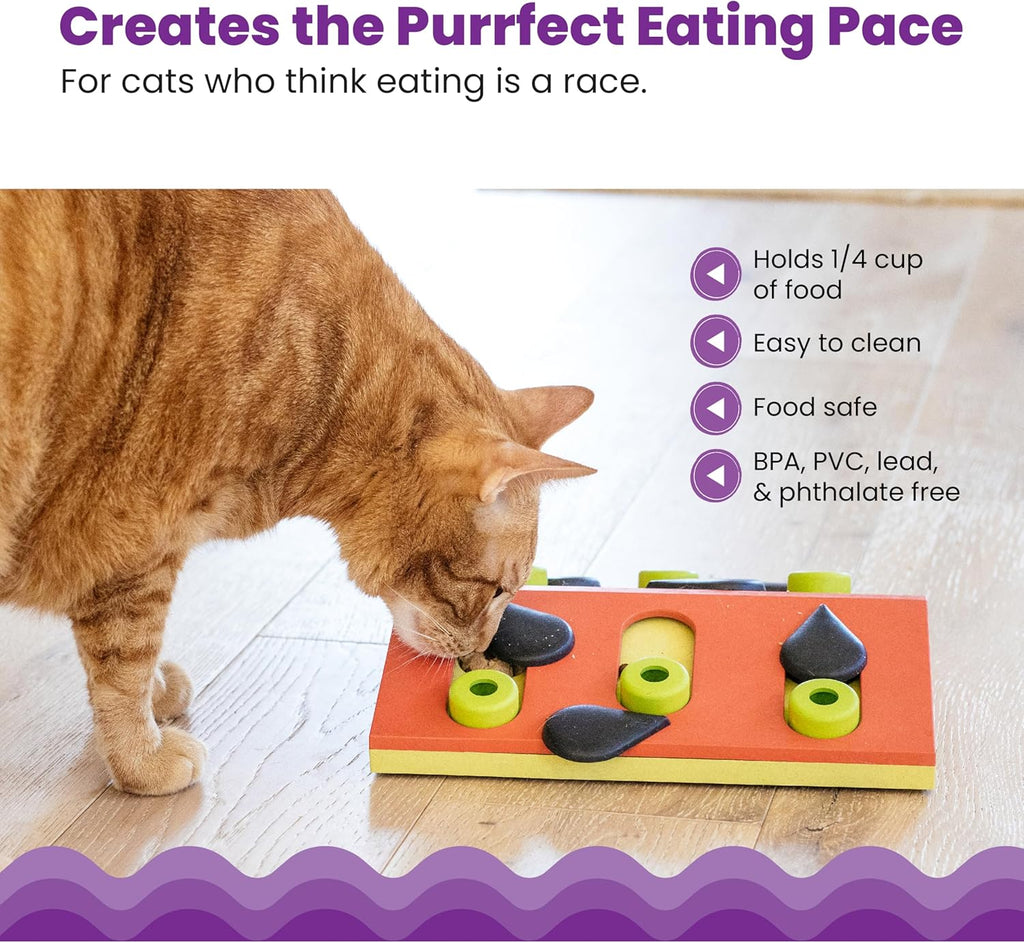 Nina Ottosson Melon Madness Puzzle & Play Cat Toy, 10.6" | Level 2 Intermediate, 12 Hidden Treat Cups, Problem Solving, Interactive Enrichment, Slow Feeder, Indoor Cats & Kittens